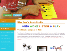 Tablet Screenshot of missjanesmusic.com